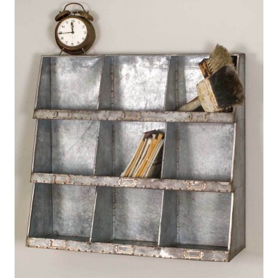 Country new Galvanized tin wall cubbies /nice decor and wall storage   382402370506